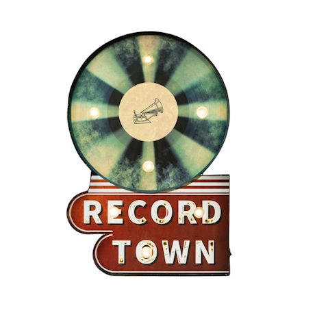 Record Town Light-Up Sign